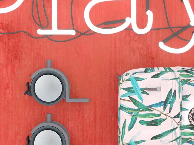 Ruedas de diseño Robby NOA en un montaje decorativo, destacando su estilo moderno y versátil.