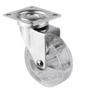 Rueda Robby Emma II con placa, ideal para decoración y soporte resistente.