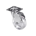 Rueda Robby Emma III con placa cromo, ideal para decoración y soporte duradero.