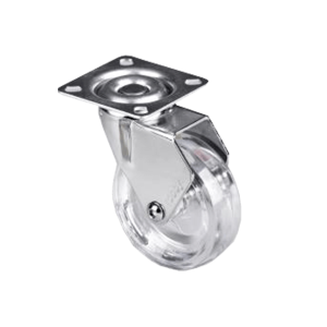 Rueda Robby Emma III con placa cromo, ideal para decoración y soporte duradero.