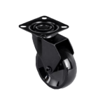 Rueda Robby Emma III con placa negra, ideal para decoración y soporte resistente.