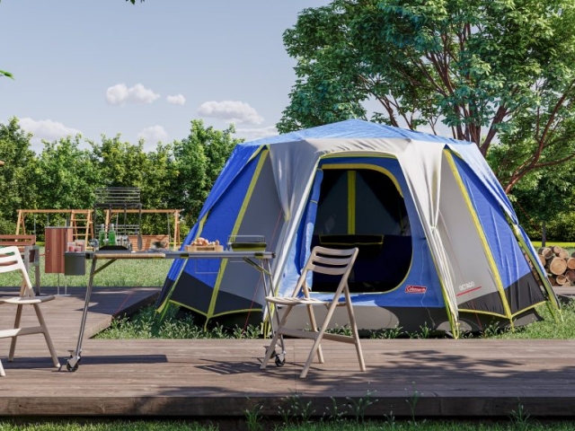 Rueda diseño Robby Emma III, color negro, para mesa de camping