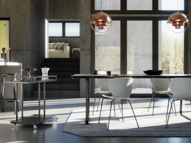 Rueda diseño Robby Emma III, color negro, para mesa auxiliar