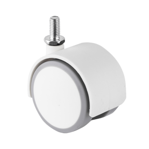 Rueda Robby Erica II métrica blanca, ideal para proyectos decorativos con soporte robusto.