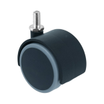 Rueda Robby Erica II métrica negra, ideal para decoración moderna y soporte duradero.