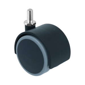 Rueda Robby Erica II métrica negra, ideal para decoración moderna y soporte duradero.